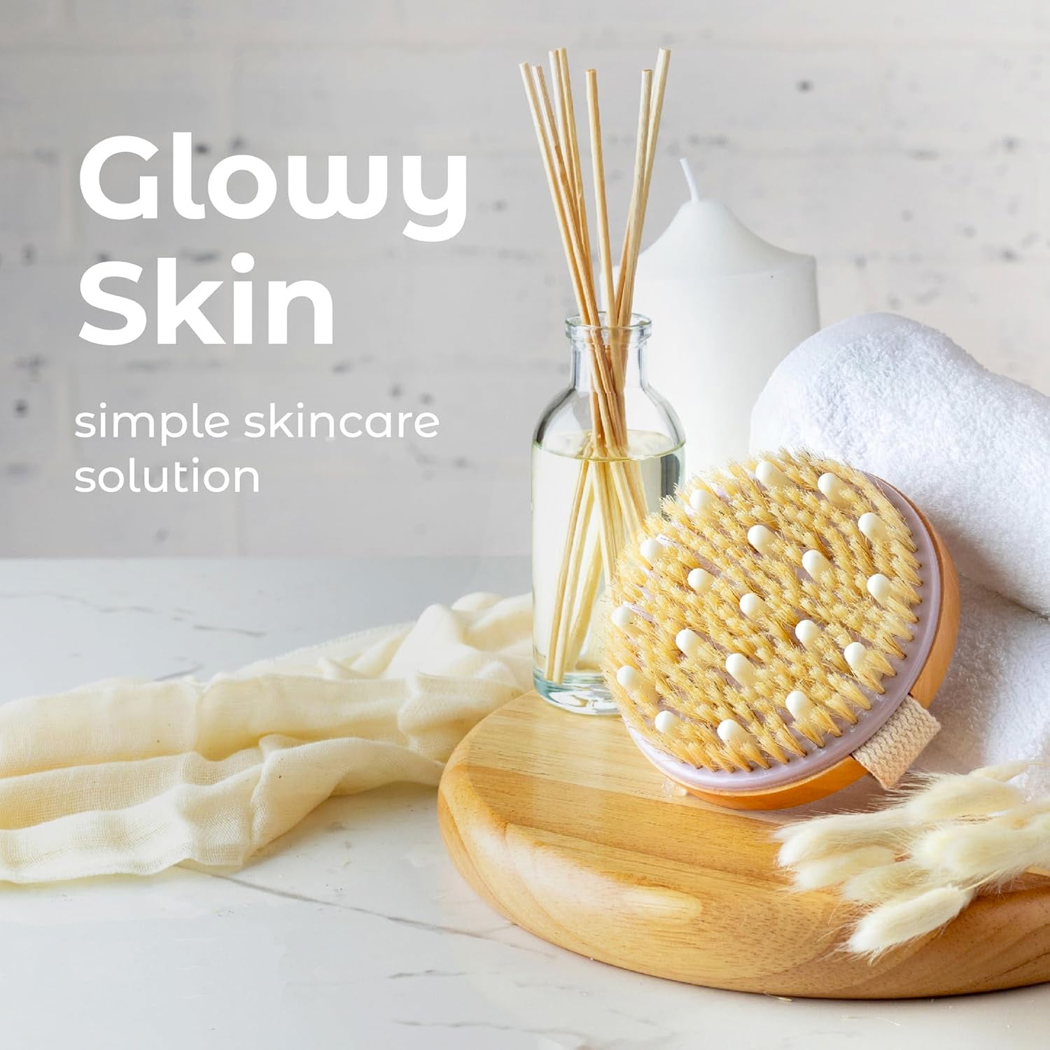 Exfoliating Brush for Skin Renewal, Lymphatic Support and Circulation Boost